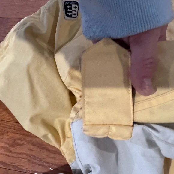 Vintage Precision Mountaineering Ski Jacket Yellow Colorblock Snowboard Small - Picture 5 of 9